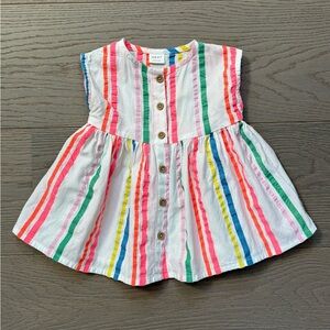 Next Multicolor Striped Kids Casual Dress